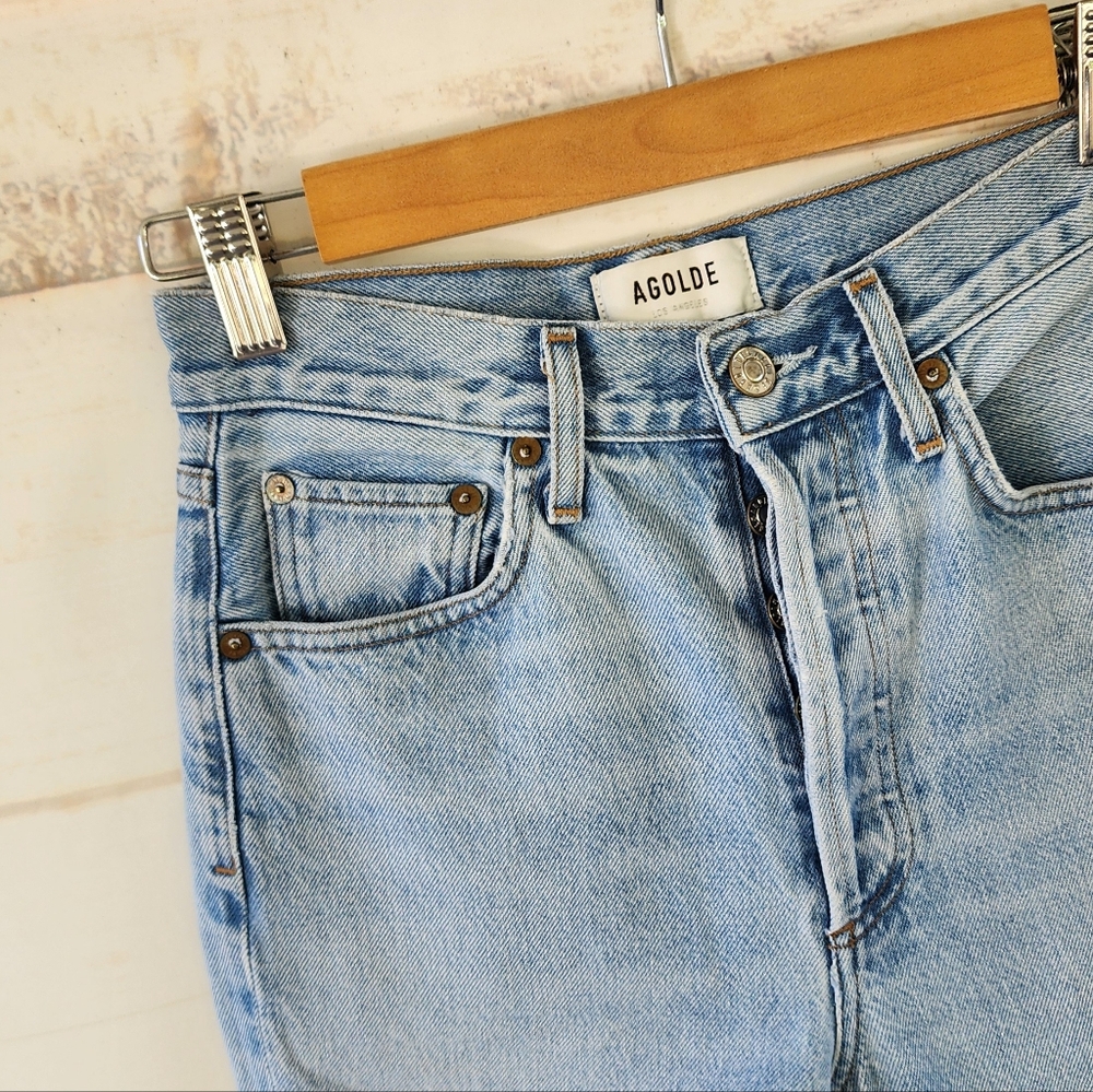 Agolde Riley High Rise Straight Crop Jeans - Picture 5 of 12